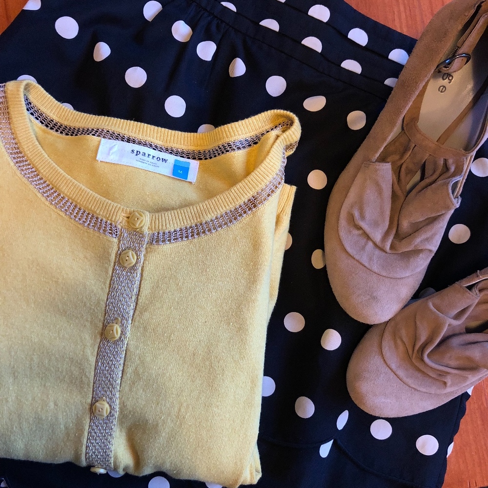 Yellow Anthropologie Cardigan